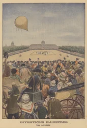 Launch of the first hydrogen balloon by Jacques Charles and the Robert brothers in Paris, 1783